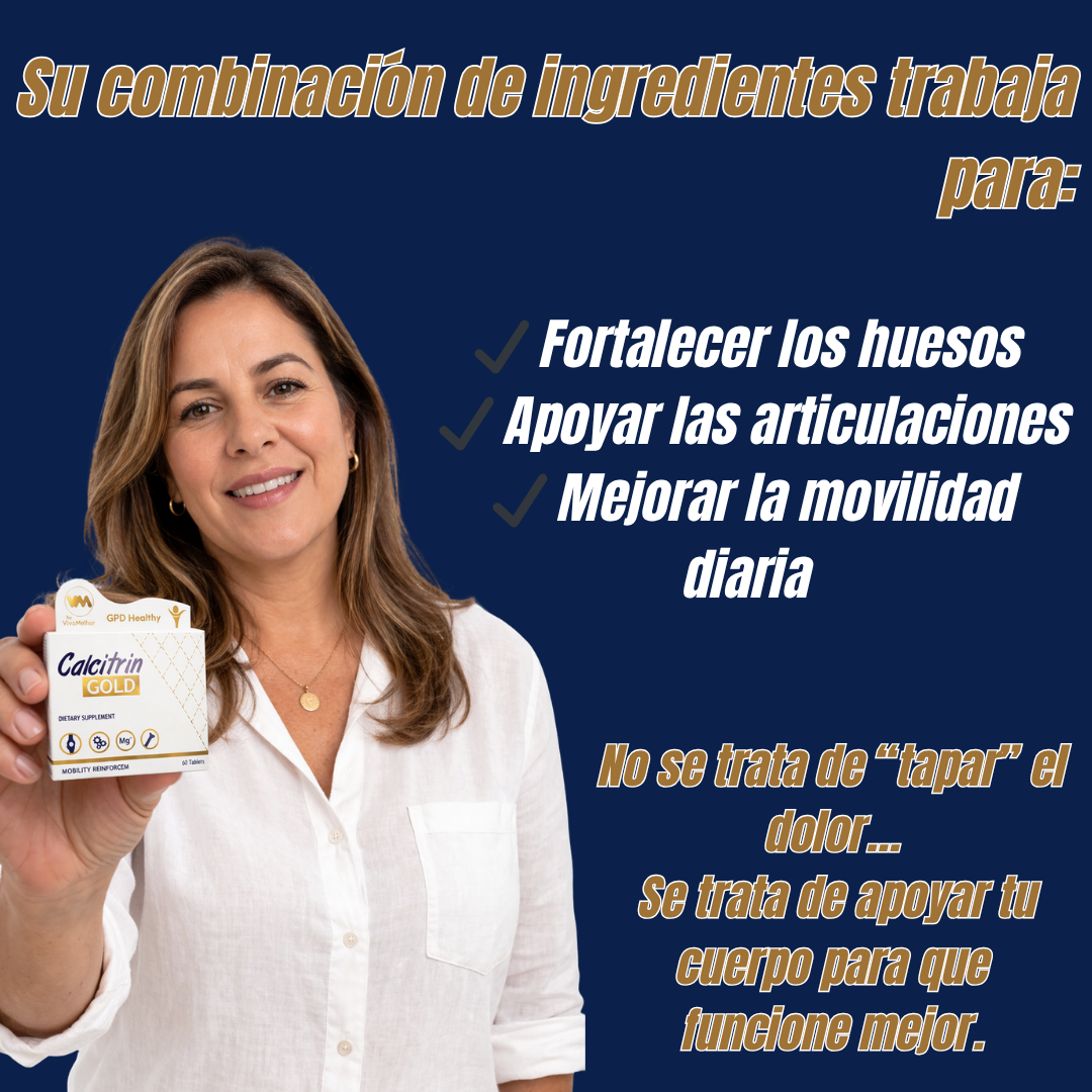 🔥¡Compra Hoy con 20% OFF + Envío Gratis y Pago Contra Entrega!🚚Recupera Tu Movilidad con Calcitrin Gold