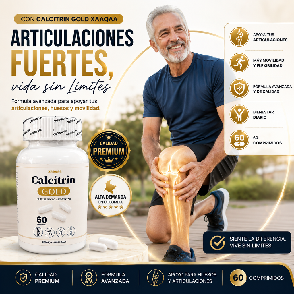 🔥¡Compra Hoy con 50% OFF + Envío Gratis y Pago Contra Entrega!🚚Recupera Tu Movilidad con Calcitrin Gold Xaaqaa