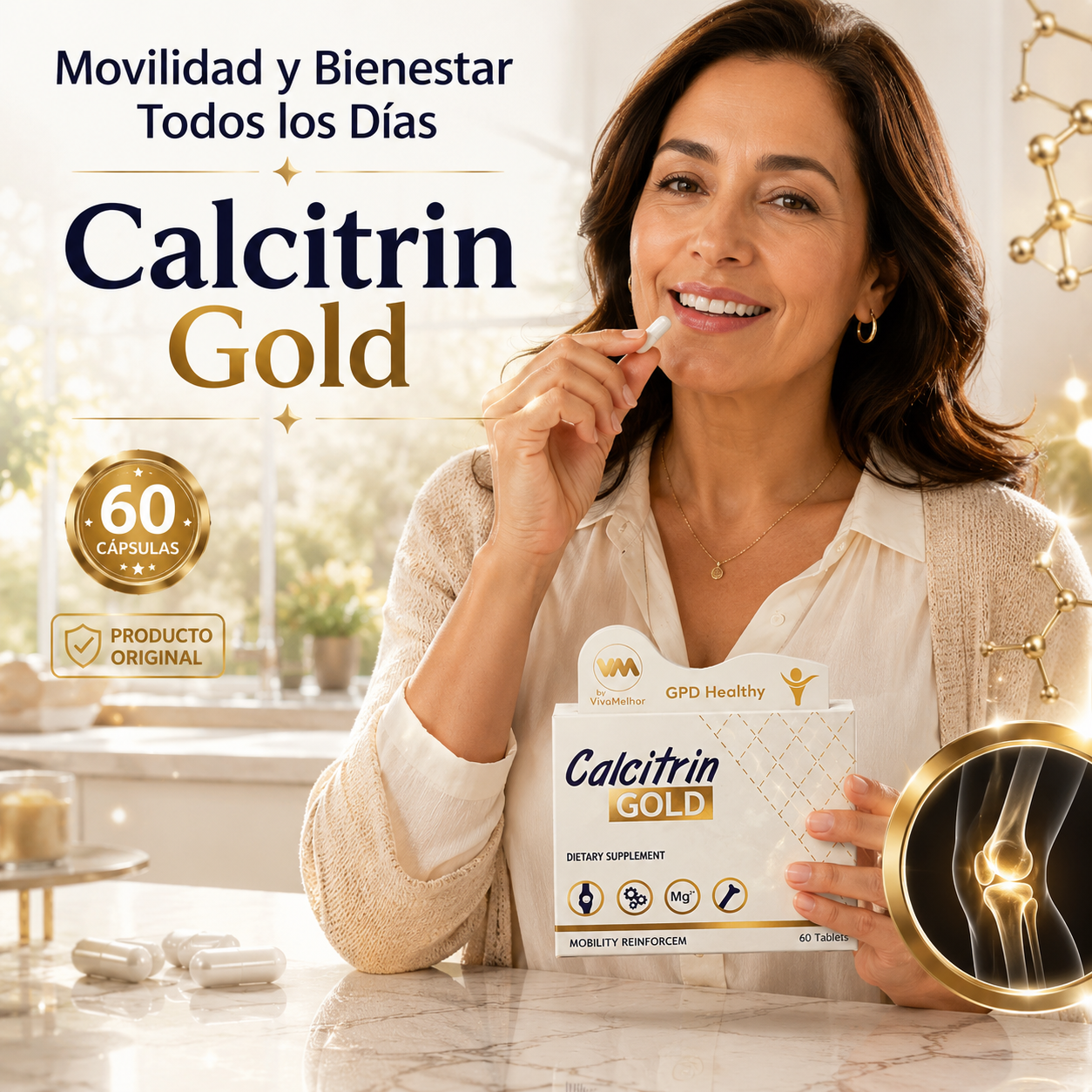 🔥¡Compra Hoy con 20% OFF + Envío Gratis y Pago Contra Entrega!🚚Recupera Tu Movilidad con Calcitrin Gold