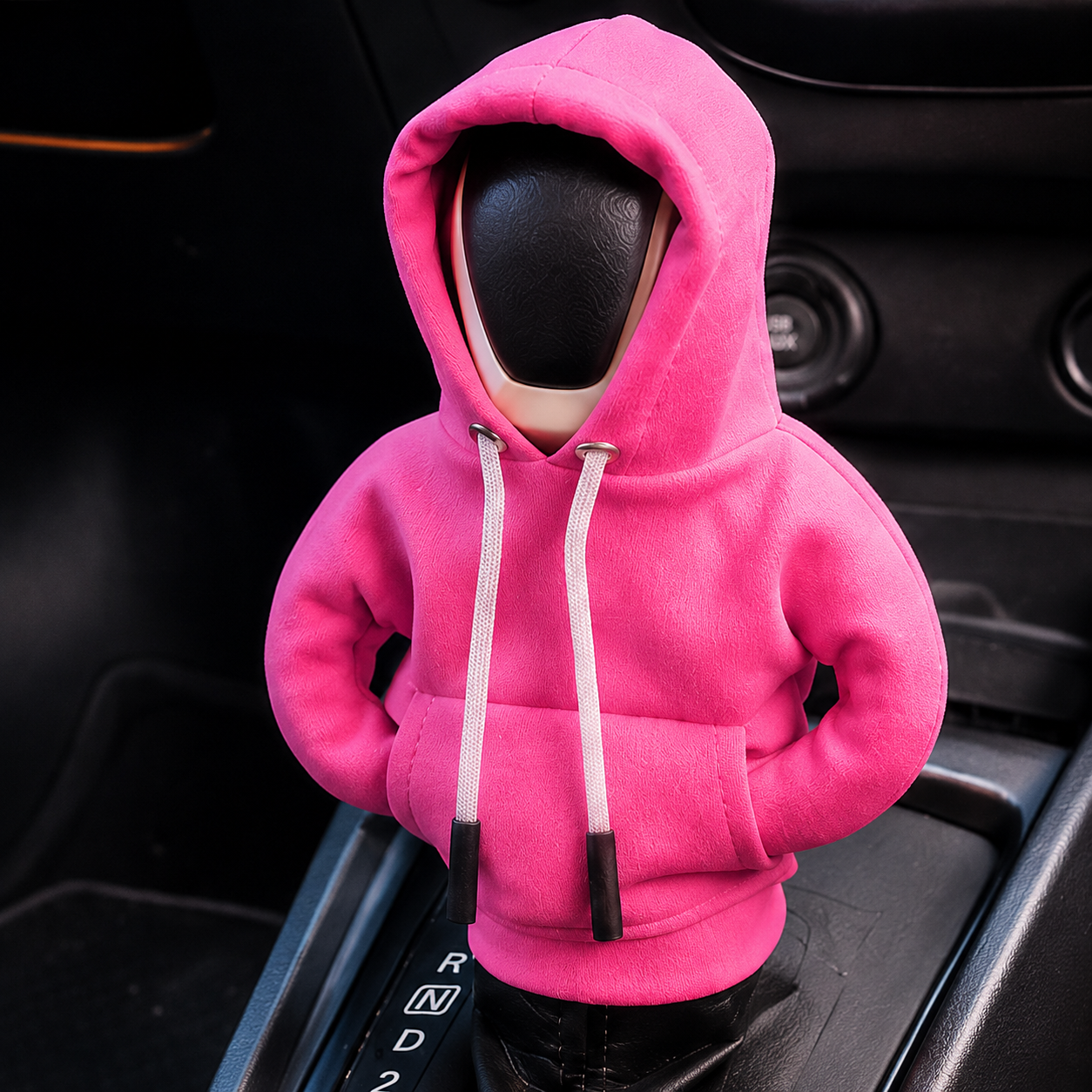 🔥¡PROMO 20% OFF! —  🚘¡Dale un look único a tu auto con la Sudadera con Capucha para Palanca de Cambios!