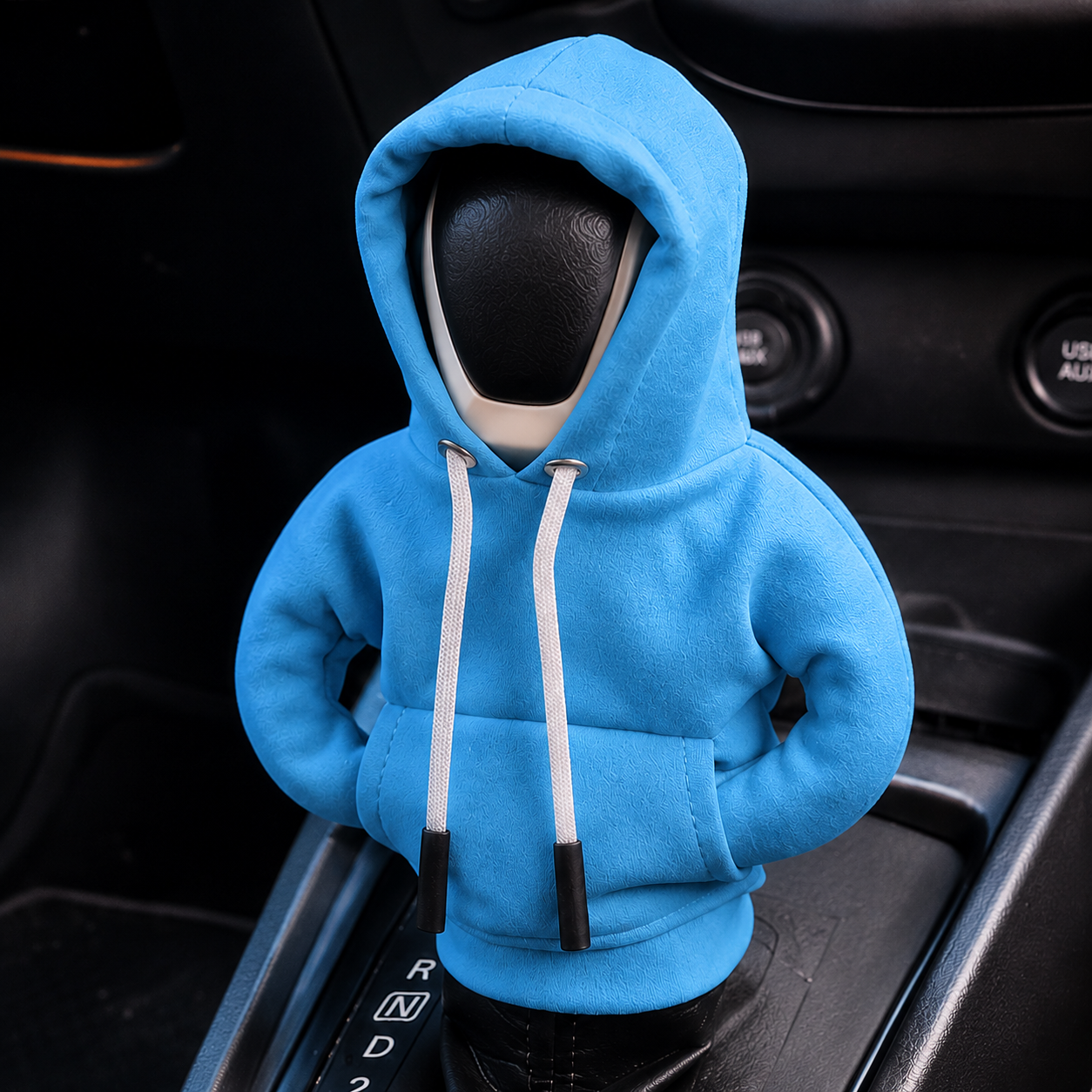 🔥¡PROMO 20% OFF! —  🚘¡Dale un look único a tu auto con la Sudadera con Capucha para Palanca de Cambios!