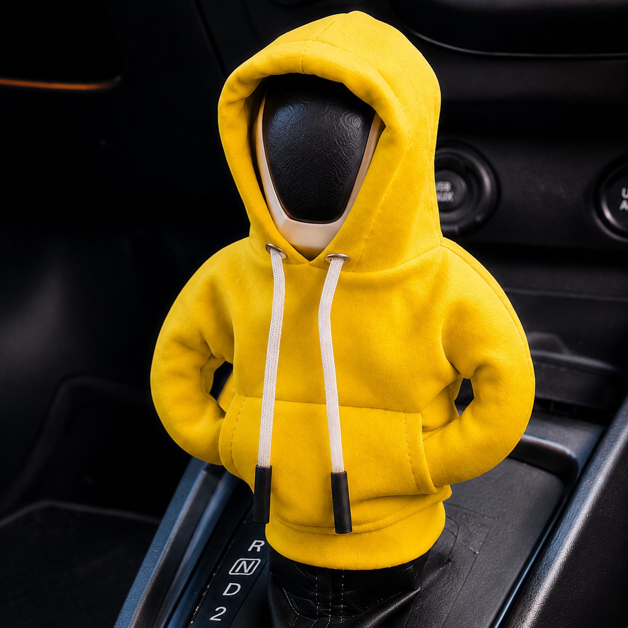 🔥¡PROMO 20% OFF! —  🚘¡Dale un look único a tu auto con la Sudadera con Capucha para Palanca de Cambios!