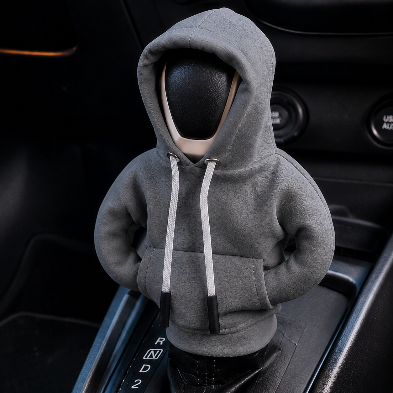 🔥¡PROMO 20% OFF! —  🚘¡Dale un look único a tu auto con la Sudadera con Capucha para Palanca de Cambios!