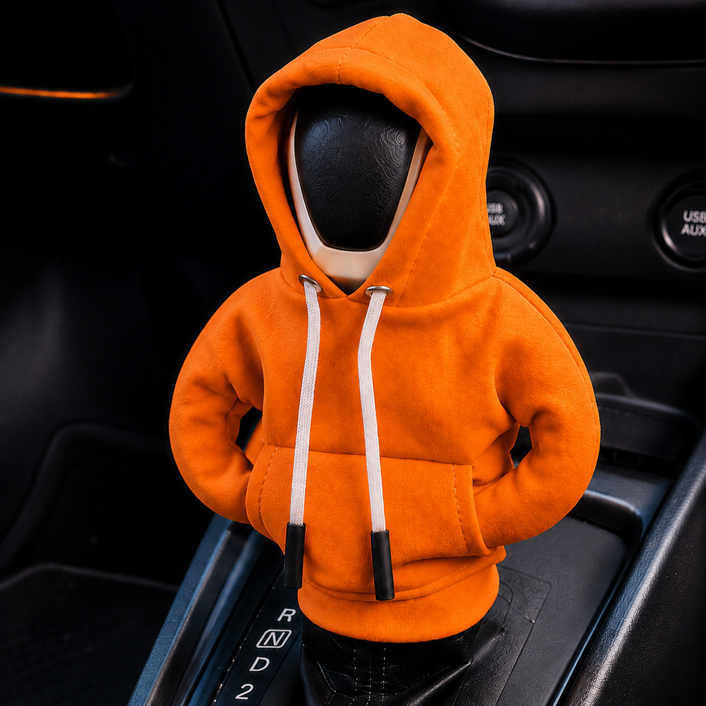 🔥¡PROMO 20% OFF! —  🚘¡Dale un look único a tu auto con la Sudadera con Capucha para Palanca de Cambios!