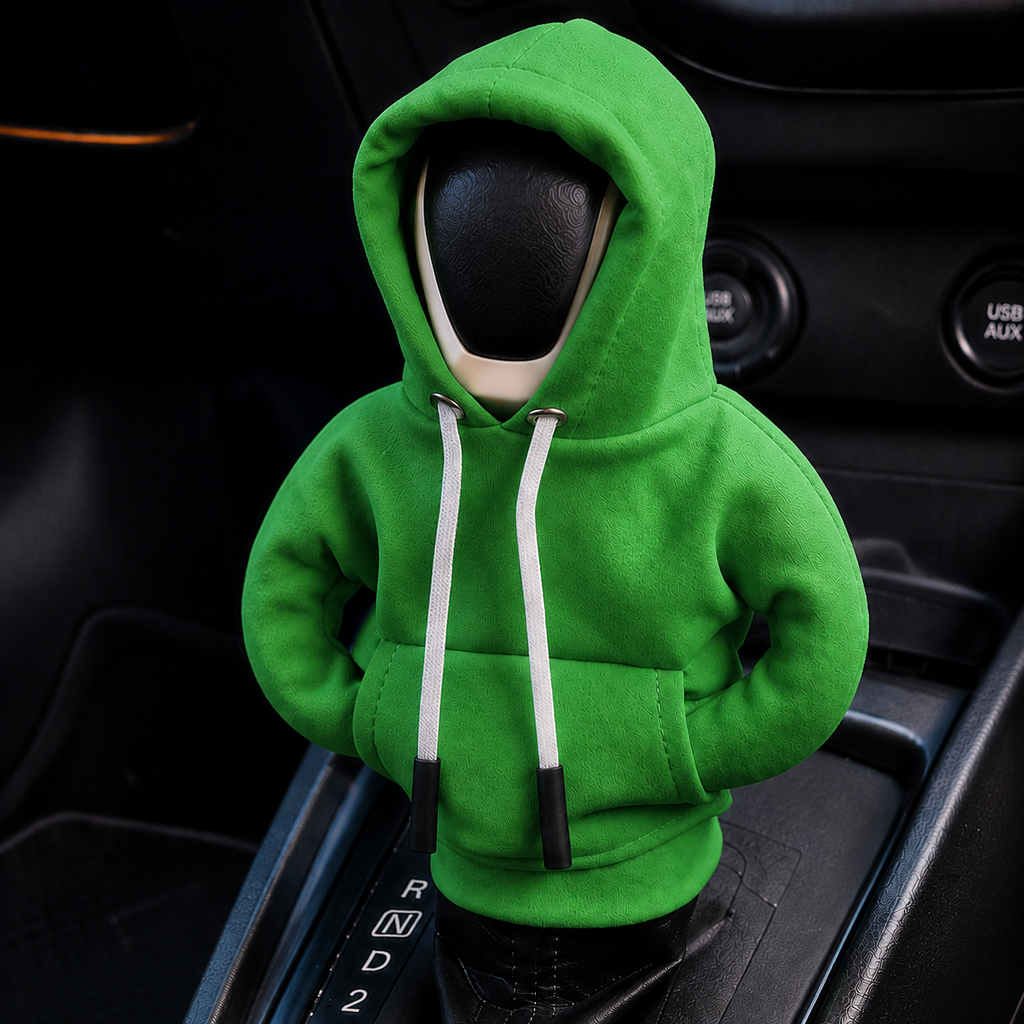 🔥¡PROMO 20% OFF! —  🚘¡Dale un look único a tu auto con la Sudadera con Capucha para Palanca de Cambios!