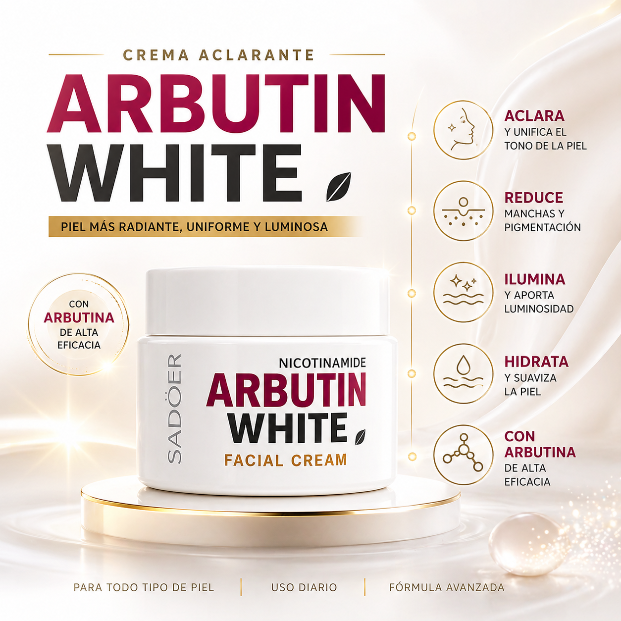 Arbutin White - Crema Aclarante