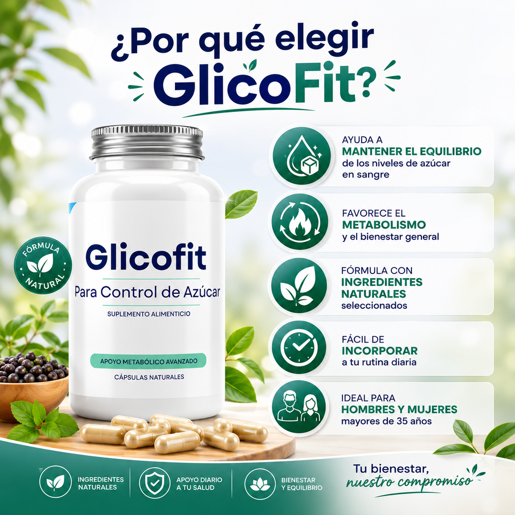 🔥 ¡ÚLTIMOS DÍAS DE PROMOCIÓN ESPECIAL!🌿 Glicofit: Control Natural para tu Bienestar Diario con 20% OFF + Envío Gratis  por tiempo limitado 🚚💚