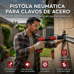 🎯 Pistola de Clavos de Acero Neumática: Evita Clavos Mal Fijados y Retrabajos Costosos. 20% DE DESCUENTO + ENVÍO GRATIS🔥